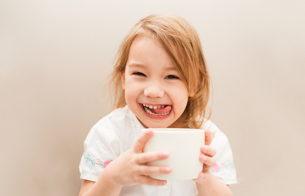 Child drinking rooibos tea