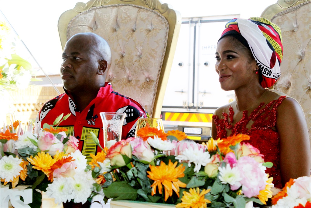 Ekurhuleni Mayor Mzwandile Masina and his wife Sinazo held a traditional wedding over the weekend in his home-town. Photo by Sifiso Jimta Photo by   