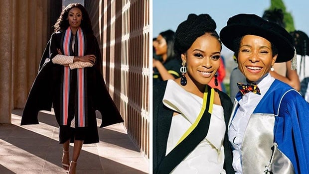 Beautiful and affirming pictures of black women graduating are all the rage on social media right now. Credit: Instagram/knaomin &
Instagram/nomzamo_m