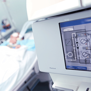 Medical device in a patients room