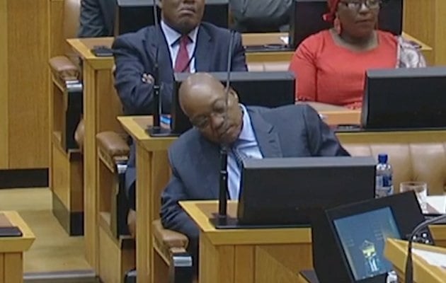  President Jacob Zuma in Parliament.  