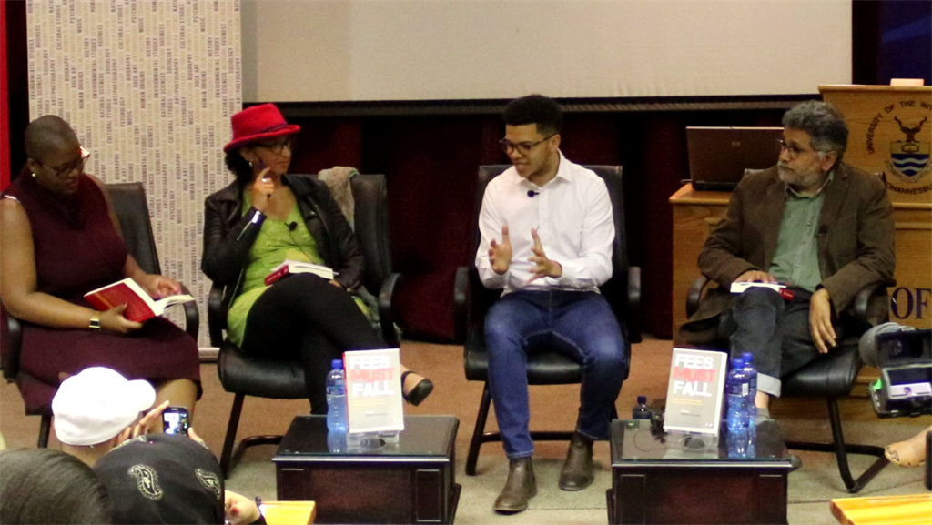  The panel discussion: City Press’s Gugu Mhlungu moderated the panel discussion, which featured Darlene Miller, Sizwe Mpofu-Walsh, Vishwas Satgar and Refiloe Lepere. PHOTO: Ndileka Lujabe 