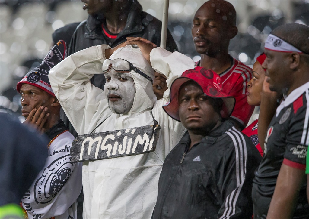 Pirates Supporters during the Absa Premiership match between SuperSport United and Orlando Pirates at Mbombela Stadium on November 01, 2016 in Nelspruit.