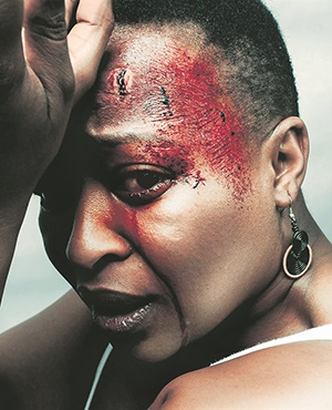 Actress Manaka Ranaka took part in the #MakeitStop campaign for no violence against women for Women’s Month. Picture: Leeroy Jason