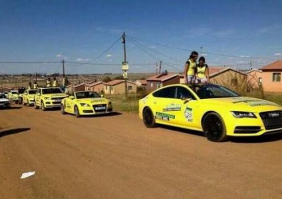 #WeAreANC "Fancy cars on dusty roads, our people in matchbox houses watching us balling. Vrrr paaaa," @MandlaMkhize tweeted.