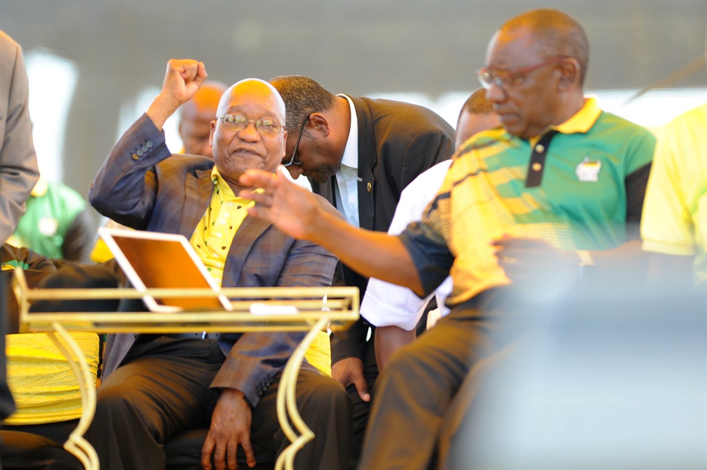 President Jacob Zuma and ANC president Cyril Ramaphosa. Picture: Theo Jeptha