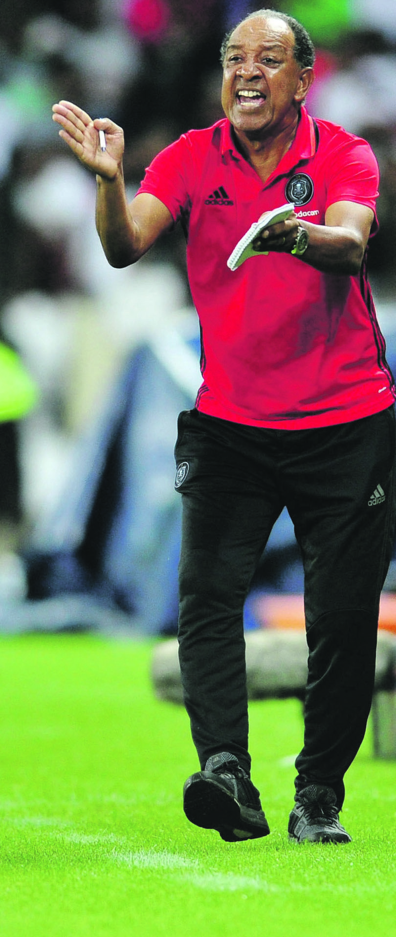 Coach Augusto Palacios, who has been loyal to OrlandoPirates.       Photo by  Backpagepix 