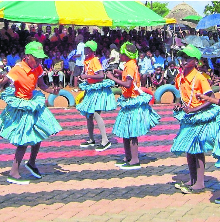 Pupils at Joas Mphahlela Primary do xibelani dance during one of their school functions held recently in Makuleke Village.                 Photo by Mzamani Mathye 
