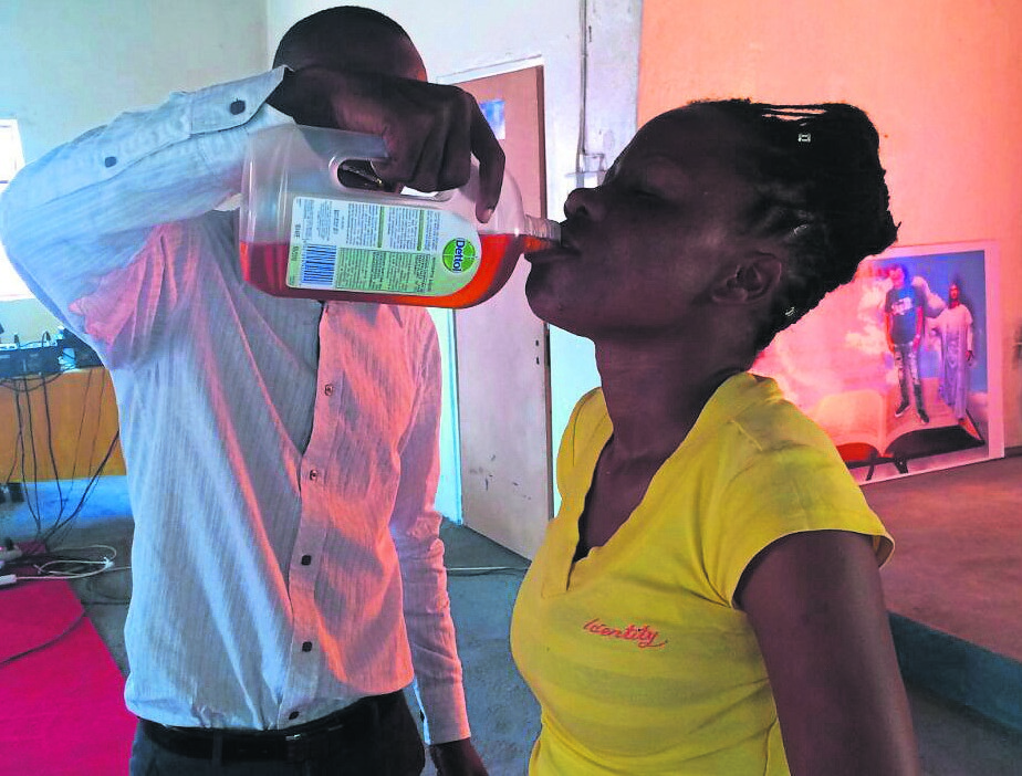 Prophet Rufus Phala of AK Spiritual Christian Church made his church members drink Dettol, claiming they will be healed sickness.  