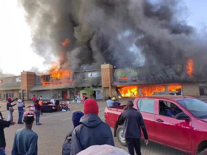 Several shops burnt to ashes after a generator mal