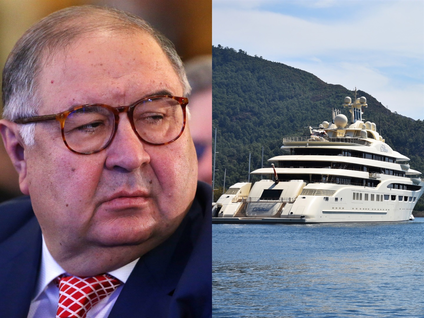 Alisher Usmanov's superyacht, Dilbar, worth between $600 and $735 million.