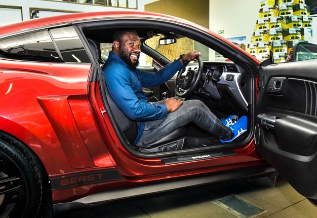 <b> MUSCLE CAR (GUY): </b> Springbok rugby player Tendai ‘Beast’ Mtawarira has been named as a Ford Performance ambassador. <i> Image: Quickpic </i>