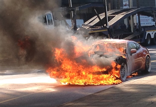 <B>TAKE PRECAUTION:</B> In light of Ford Kuga's catching fire, here are advice on how you can protect yourself. <I>Image: Twitter / Arrive Alive</I>