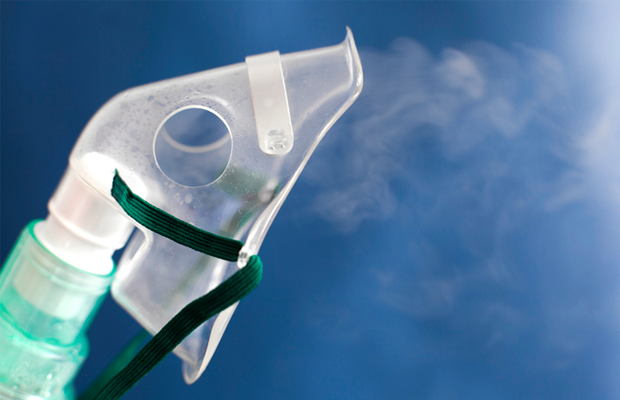 Close up of an oxygen mask