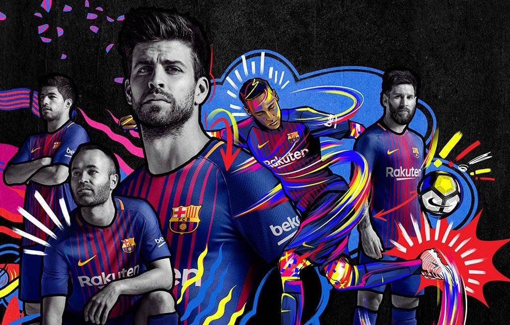 FC Barcelona's 2017-18 Blue Nike Away Kit