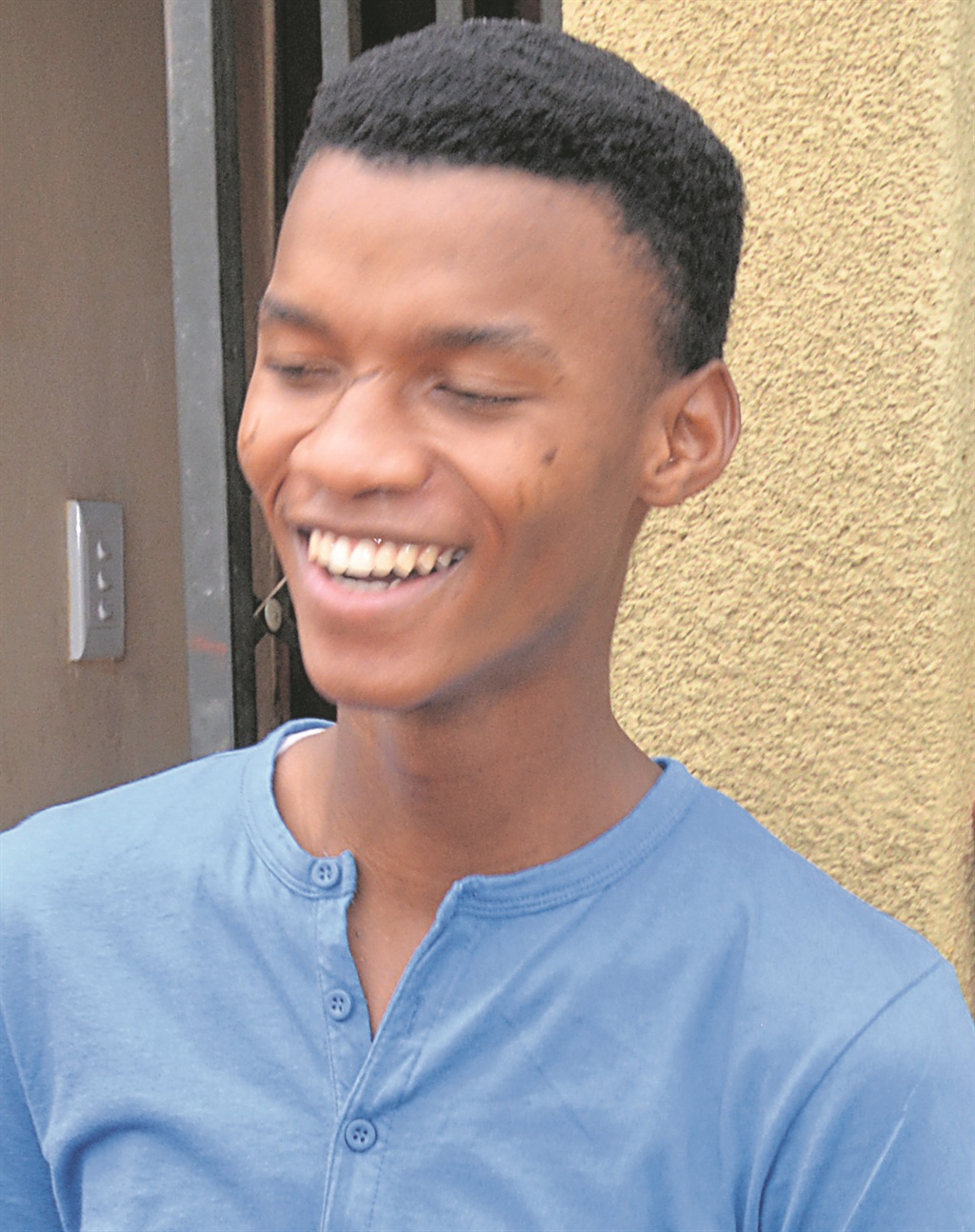 Awonke Sebuza is happy to have achieved beyond his expectations with five distinctions.          Photo by      Everson Luhanga   