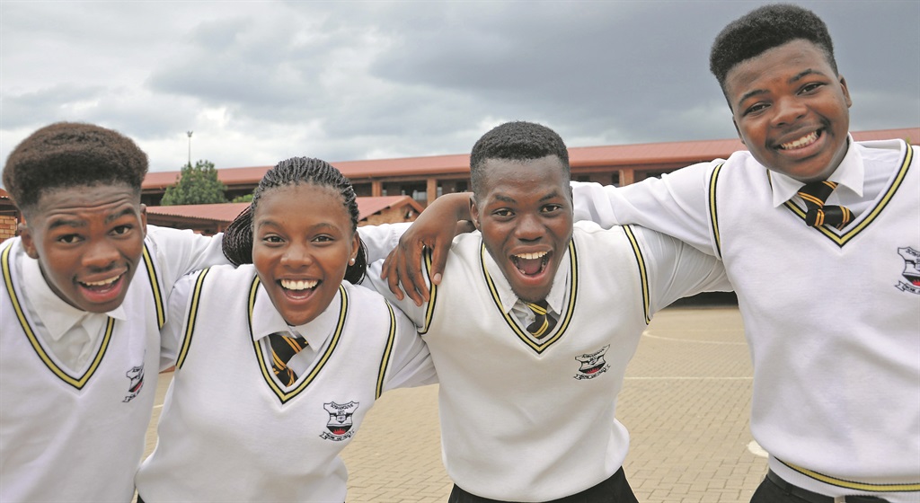 Soshanguve High School’s best performers: Samukelo Sithole, Thabisile Mabena, Kaizer Makhubo and Nicky Maluleke.     Photo by Samson Ratswana 