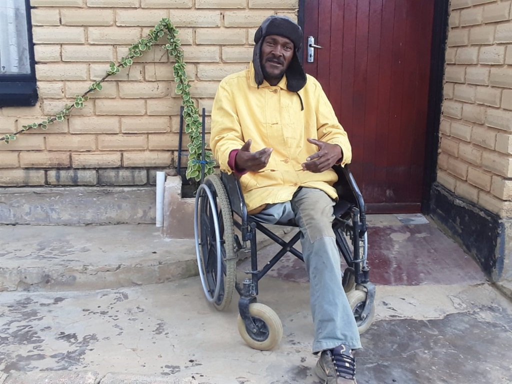 Pule Ratselane, who is living with a disability, has sworn to never vote for any political party.     Photo by Joseph Mokoaledi