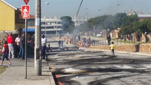 The scene of volatile protests in Port Elizabeth's Northern Areas. Photos by Derrick Spies. <br />