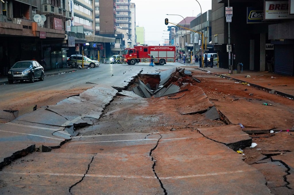 Aftermath of the gas explosion that rocked the Johannesburg CBD.