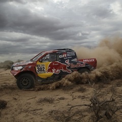 SA’s Giniel De Villiers and co-driver Dirk Von Zitzewitz of Germany race their Toyota during the Dakar Rally in Argentina. (Martin Mejia, AP)
