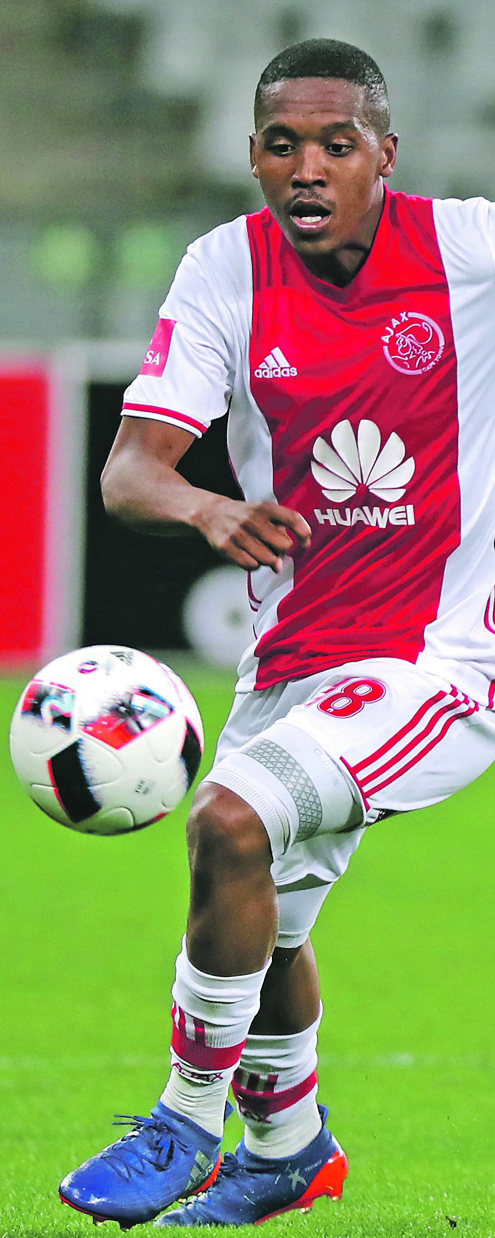 Ajax Cape Town’s seasoned player Lebohang “Cheeseboy” Mokoena.  Photo by Backpagepix 