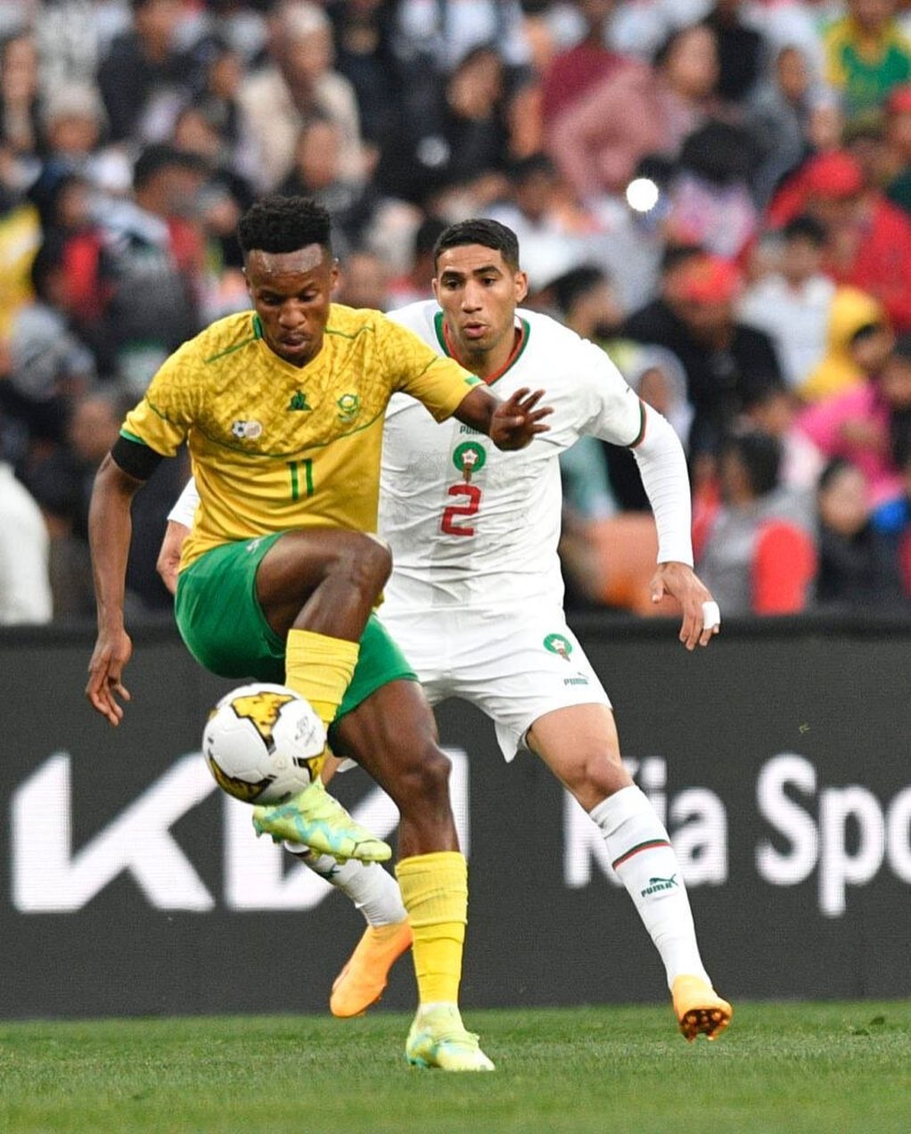 Mamelodi Sundowns star Themba Zwane is the highest rated player in Bafana's starting 11 that beat Morocco.