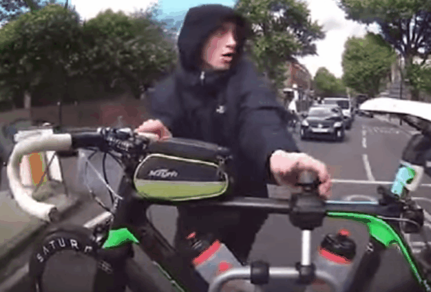 <b>RELENTLESS BICYCLE THIEF</b>A rear dashcam captured the footage of a persistent thief trying to steal a bicycle from the back of  car until he eventually gives up after struggling to untie the cycle.<i>Gif:Youtube</i> 