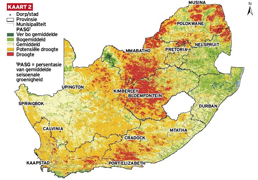 Droogte Kaart Van Suid Afrika