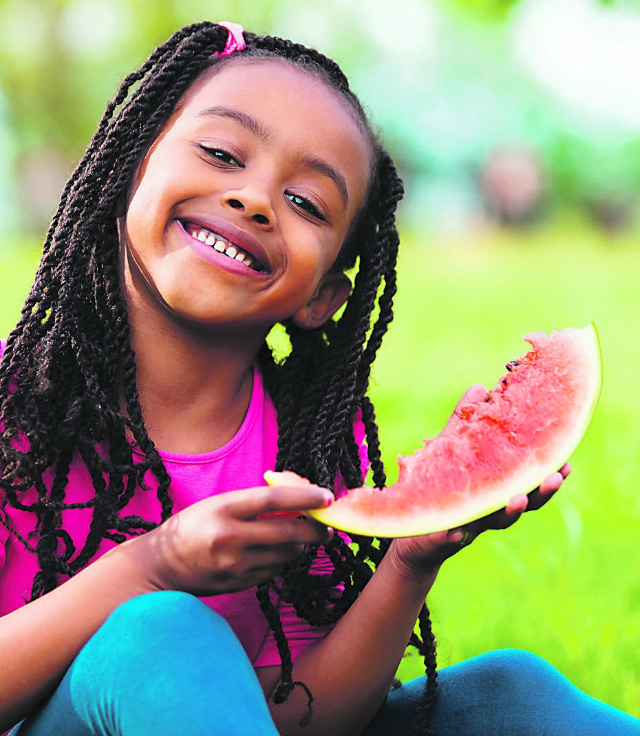 Fruit is great nutritious food for kids. 