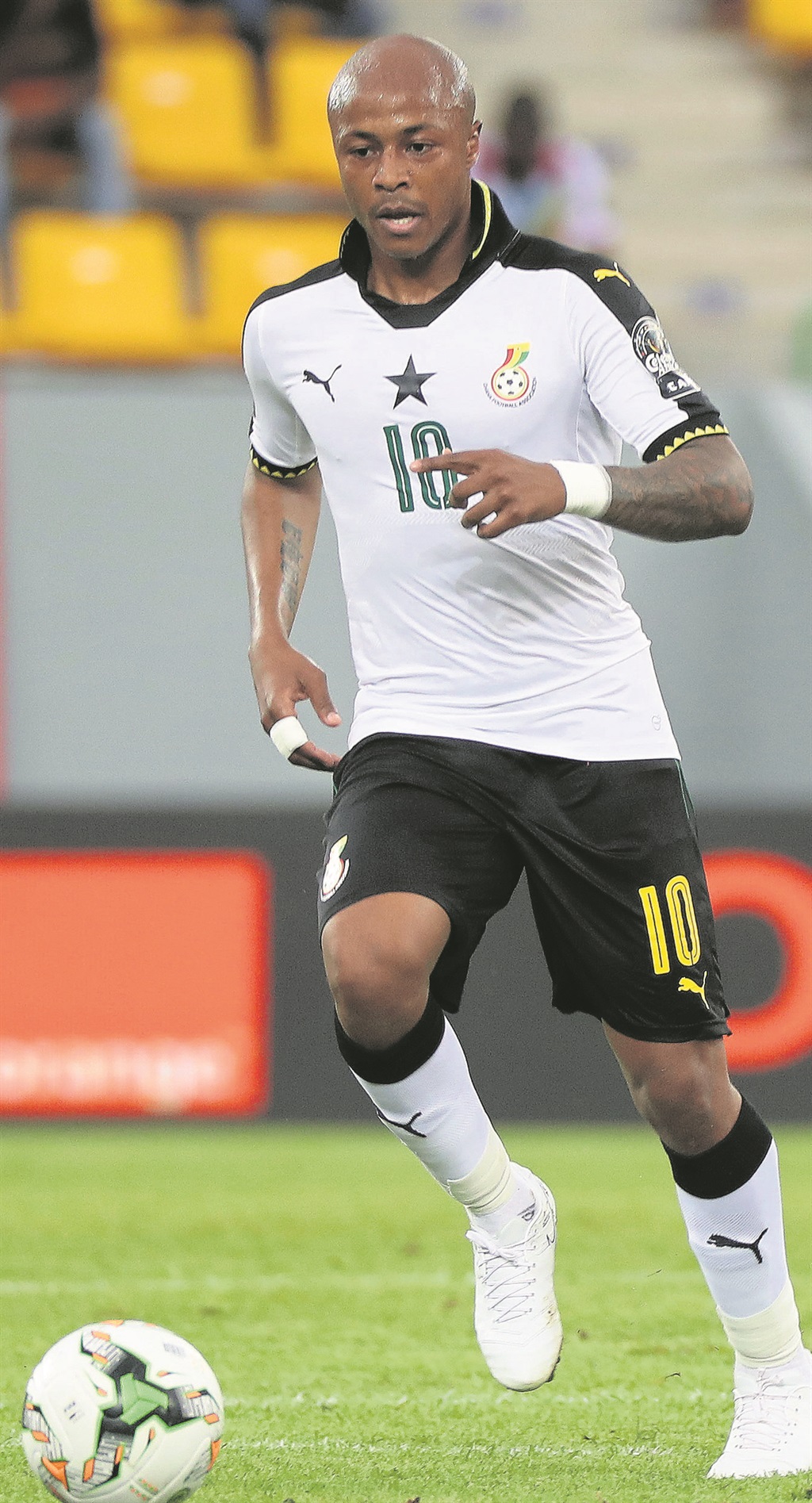Andre Ayew of Ghana  Photo by Backpagepix 