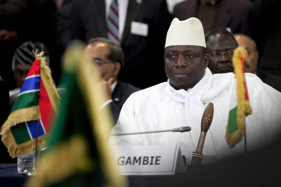 The Gambia’s Yahya Jammeh at an ECOWAS meeting in Senegal over a political crisis in Mali. Now it’s his turn to face the music. Picture: Joe Penney/Reuters