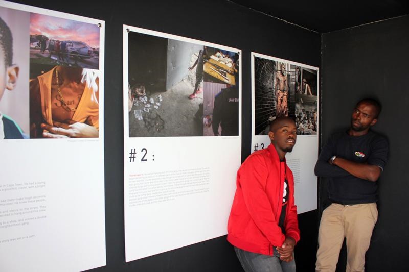 Wandisile Nqeketho (27) and Sibulelo Daweti (29) opened the 18 Gangster Museum at Lookout Hill in Khayelitsha three months ago to show kids where they will end up if they join gangs.Photo by Lindile Mbontsi