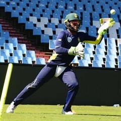 NEW KID:  Mangaliso Mosehle in training with the Proteas. (Lee Warren, Gallo Images)