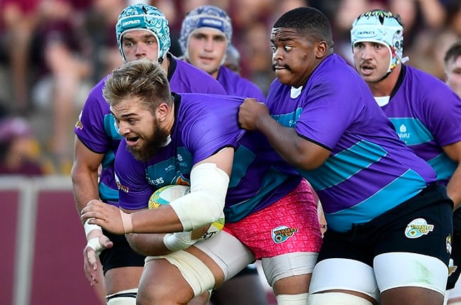 Stephan Krugel of NWU during the Varsity Cup match against Maties at Danie Craven Stadium on Monday. (Photo by Ashley Vlotman/Gallo Images)
