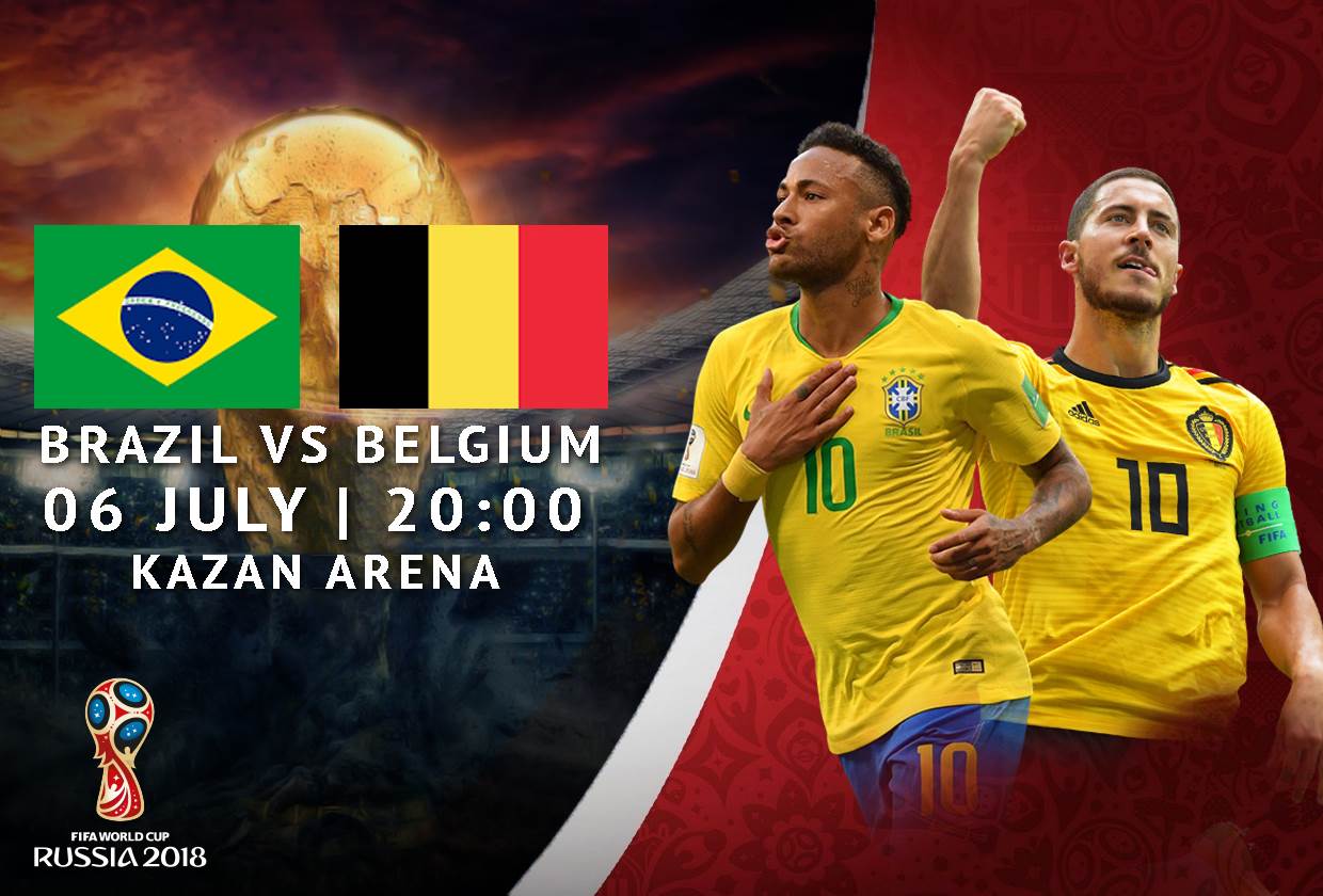 2018 FIFA World Cup Starting XI Brazil vs Belgium, 6 July 2018