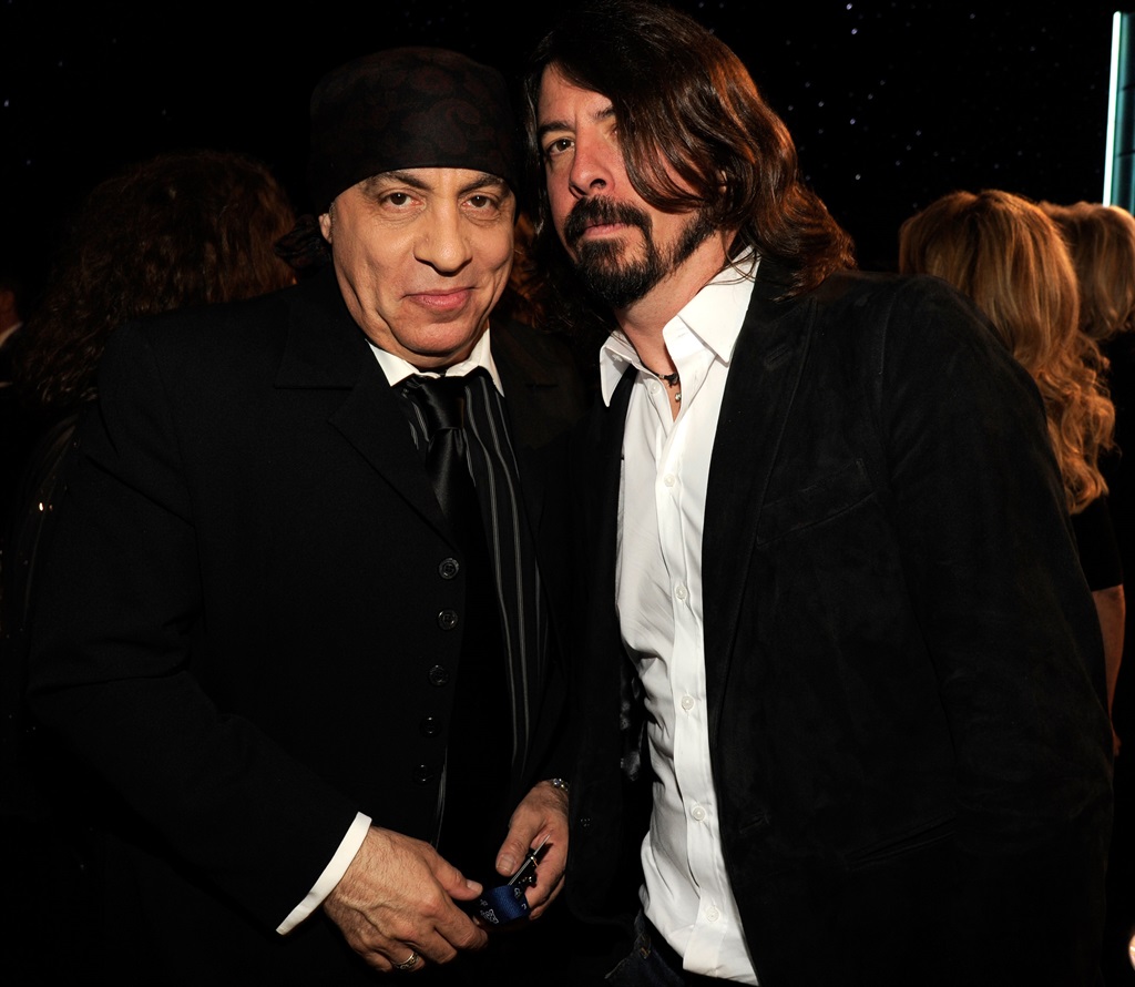 Steven Van Zandt and Dave Grohl attend The 2012 MusiCares Person Of The Year Gala Honoring Paul McCartney at Los Angeles Convention Center on February 10, 2012 in Los Angeles, California.  (Photo by Kevin Mazur/WireImage)
