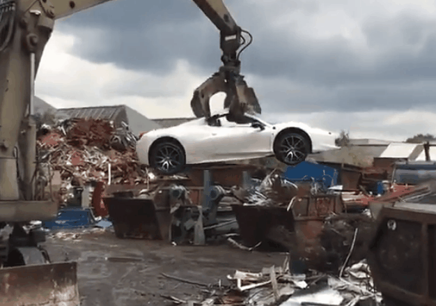 This hurts to watch - Police seize and destroy a Ferrari 458! | Wheels24