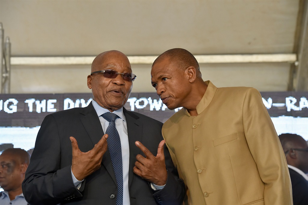 President Jacob Zuma and Supra Mahumapelo.Picture: Elmond Jiyane