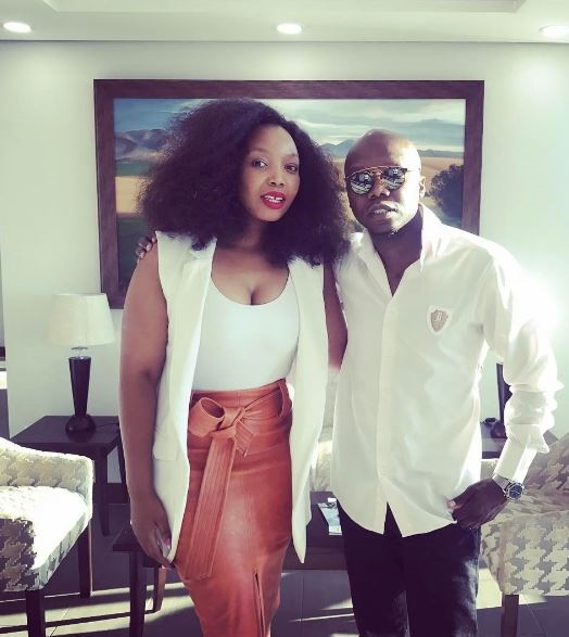 Thembisa Mdoda and her new boss, Tbo Touch.
Photo: Instagram