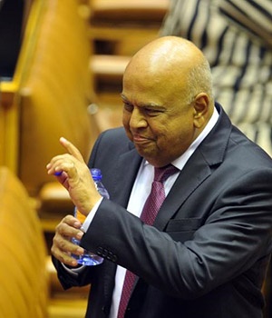 "It's only water, alcohol is now too expensive." Pravin Gordhan, Minister of Finance, after his budget speech on Wednesday Picture: Lulama Zenzile
