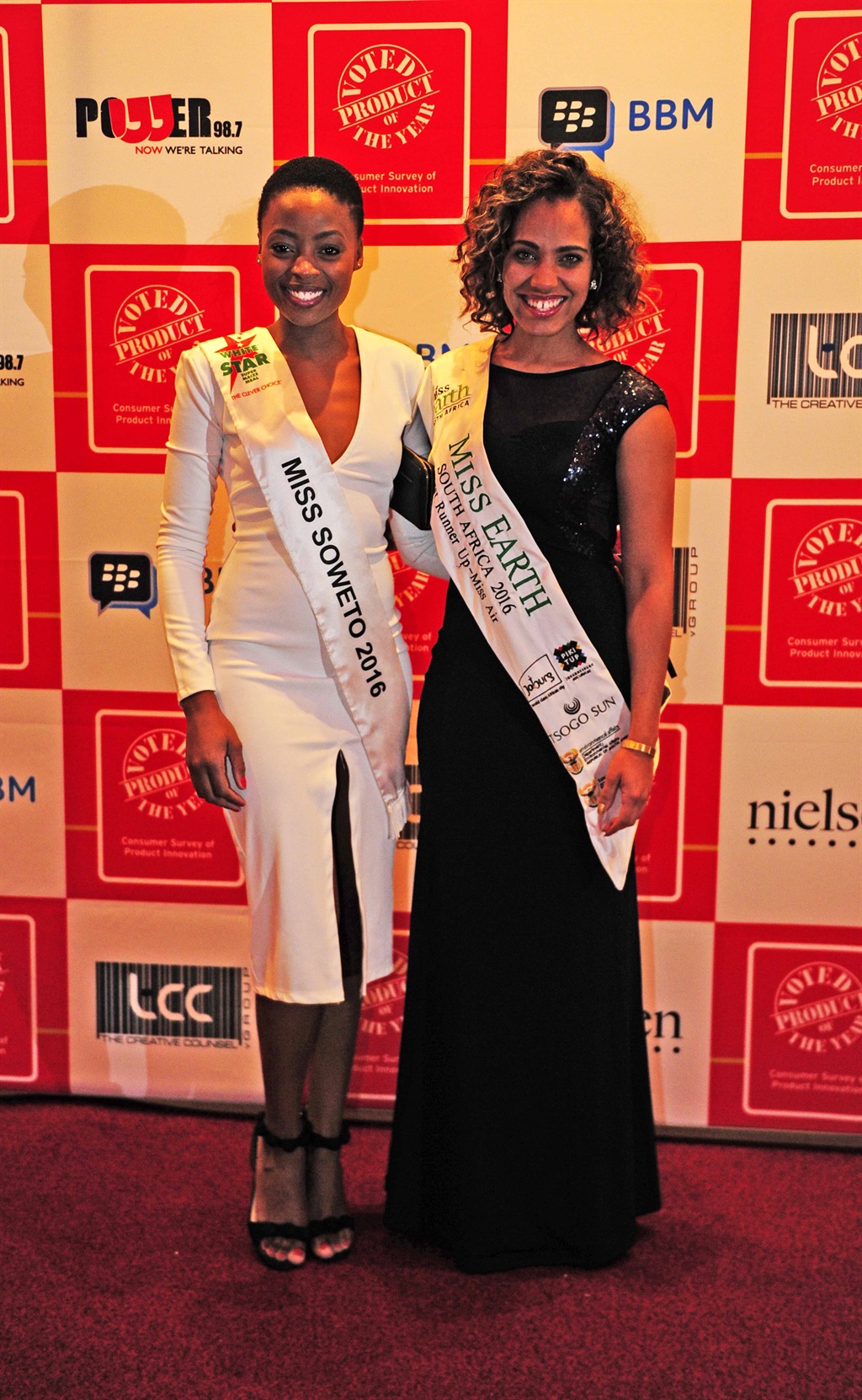February 23/2016. Nthabiseng Kgasi and Jeanine Keet at the Product of the Year awards. Picture: Tebogo Letsie