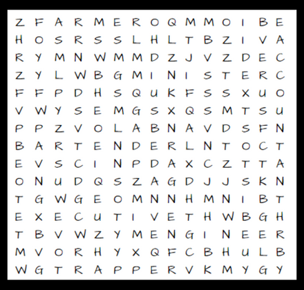 job title word search