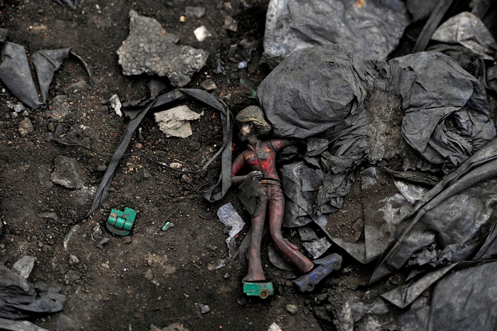 A doll near the abandoned mineshaft in Jerusalem informal settlement on the East Rand. Picture: Tebogo Letsie/City Press