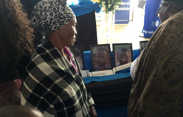 Grieving parents at the memorial for the 18 pupils who died in the Verena taxi crash. (Iavan Pijoos/News24)