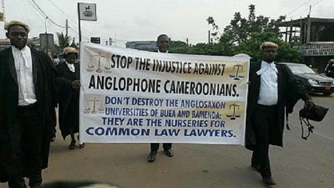A protest in Cameroon.Picture: Cameroon Intelligence Report