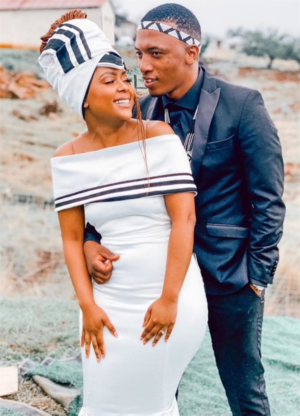 Gospel singer and songwriter Dumi Mkokstad and wife.