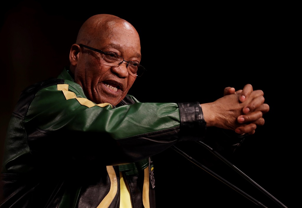 President Jacob Zuma addresses party delegates. Picture: Themba Hadebe/AP