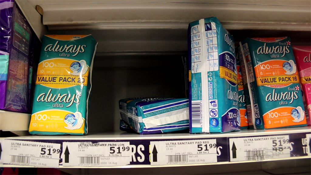 Always Maxi pads, which sell a bit more than the above Always Ultra pads at R59,99, were going for R10 at Pick 'n Pay. Picture: Ndileka Lujabe