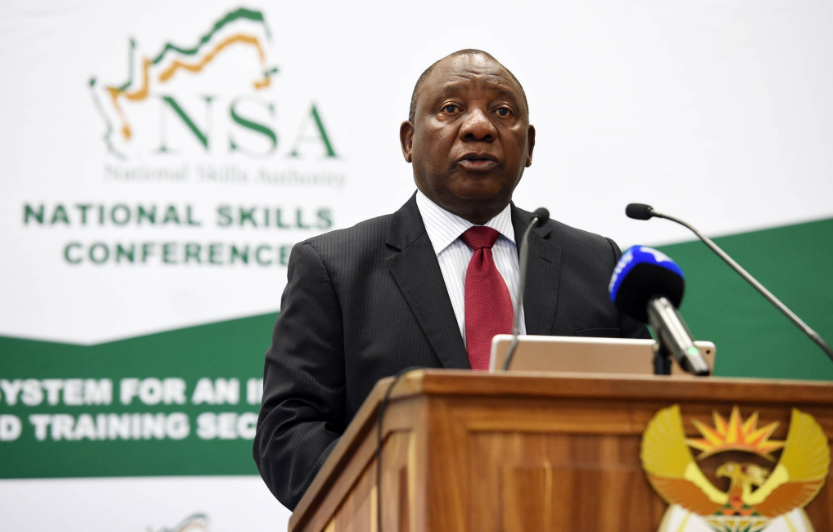 Deputy President Cyril Ramaphosa addresses the National Skills Conference at St George’s Hotel in PretoriaPicture: GCIS